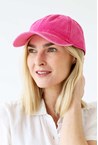 WASHED COTTON CAP - hot pink